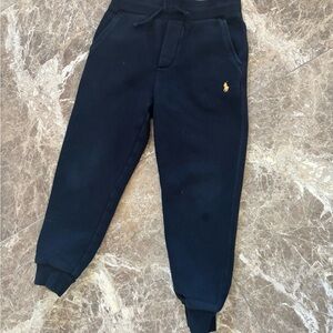 Polo by Ralph Lauren Kids Navy Joggers with Yellow Logo